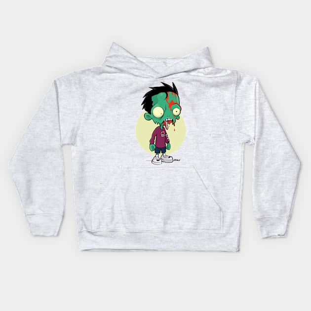 Zombie No jaw Kids Hoodie by Okse